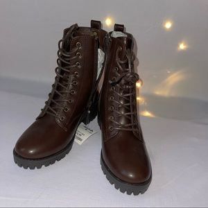 Brand New Brown Combat Boots